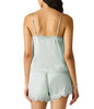 Light blue lace-trimmed nightgown on a white background