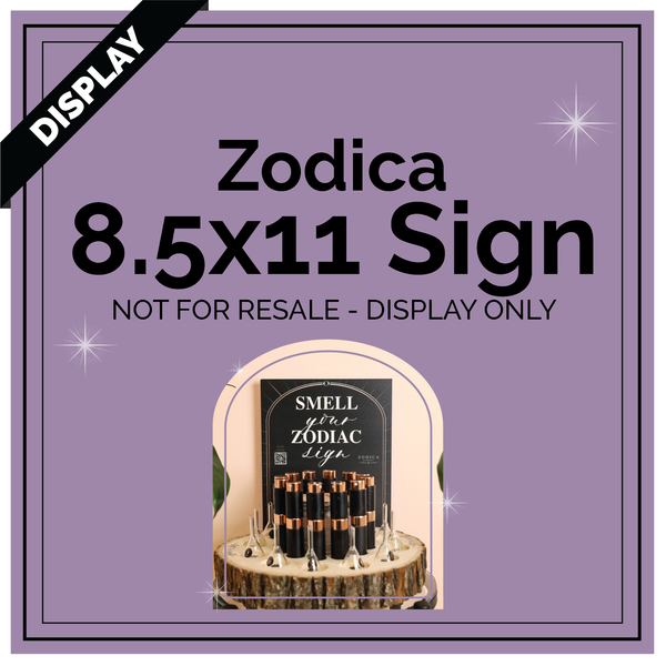 Zodica Perfumery - POP Sign 8.5x11 Smell Your Sign for Wood Wheel