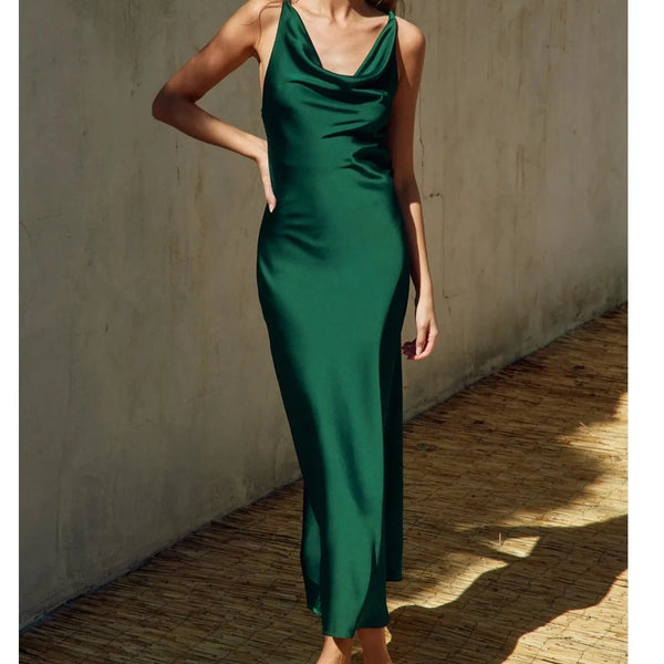 Twist And Cord Strap Maxi Dress