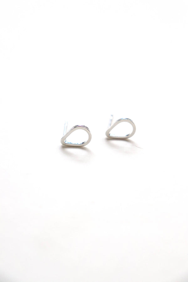 Panache Apparel Co. - Silver Teardrop Stud Earrings