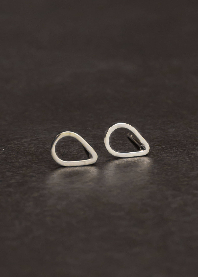Panache Apparel Co. - Silver Teardrop Stud Earrings