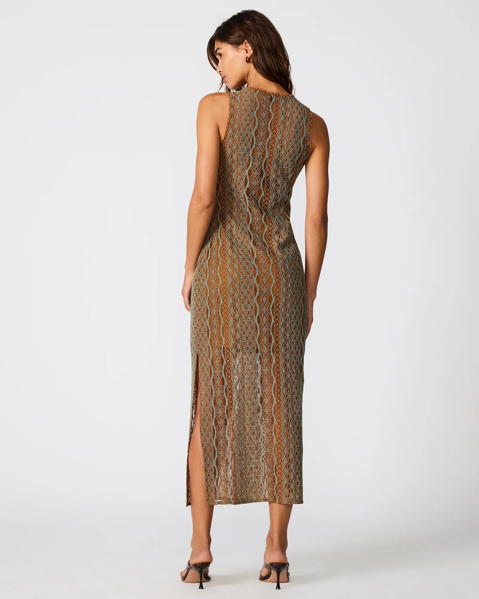 Women's Steve Madden Nyssa Maxi Shift Dress Small Rust Multi