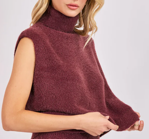 Crosby Fuzzy Turtleneck Sweater