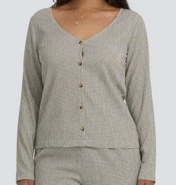 Hot Check Long Sleeve Top
