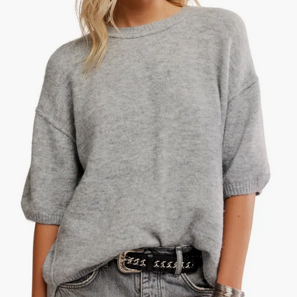 Margot Sweater Tee (Heather Grey)