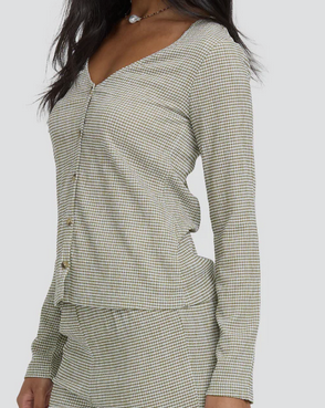 Hot Check Long Sleeve Top