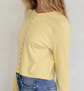 Pam Button Down Long Sleeve Top (Butter)