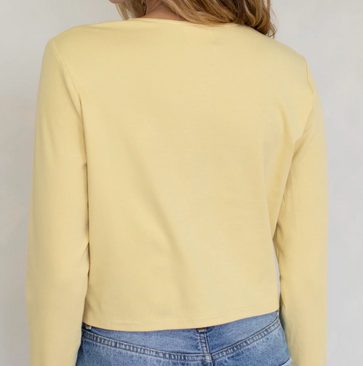 Pam Button Down Long Sleeve Top (Butter)