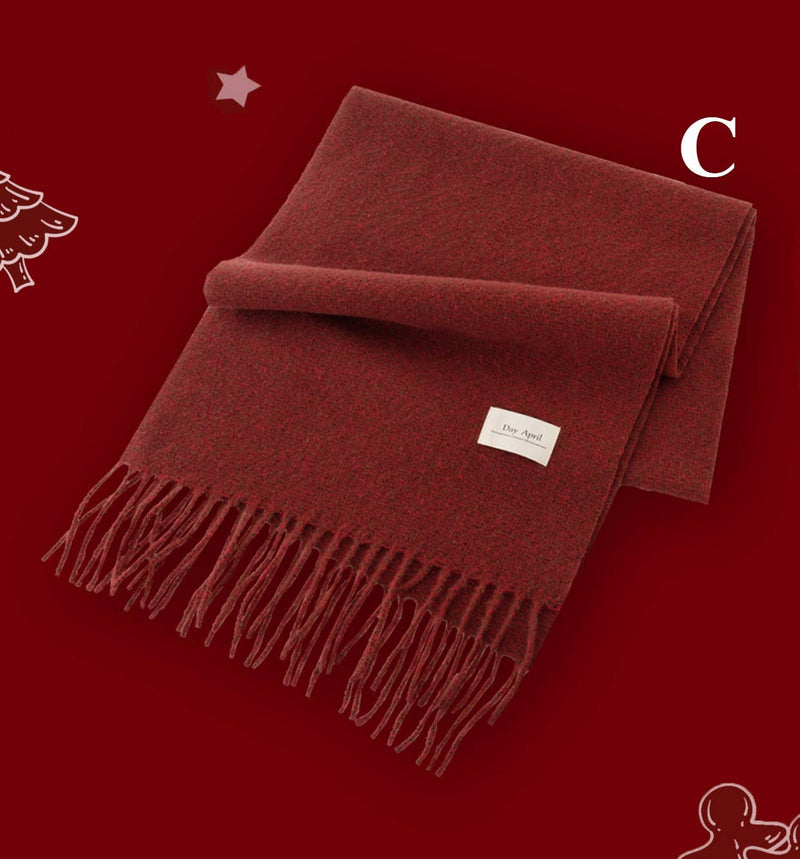 Sweetkama - Ladies Merry Christmas Plaid Daily Scarf SKAS4198: A / OS