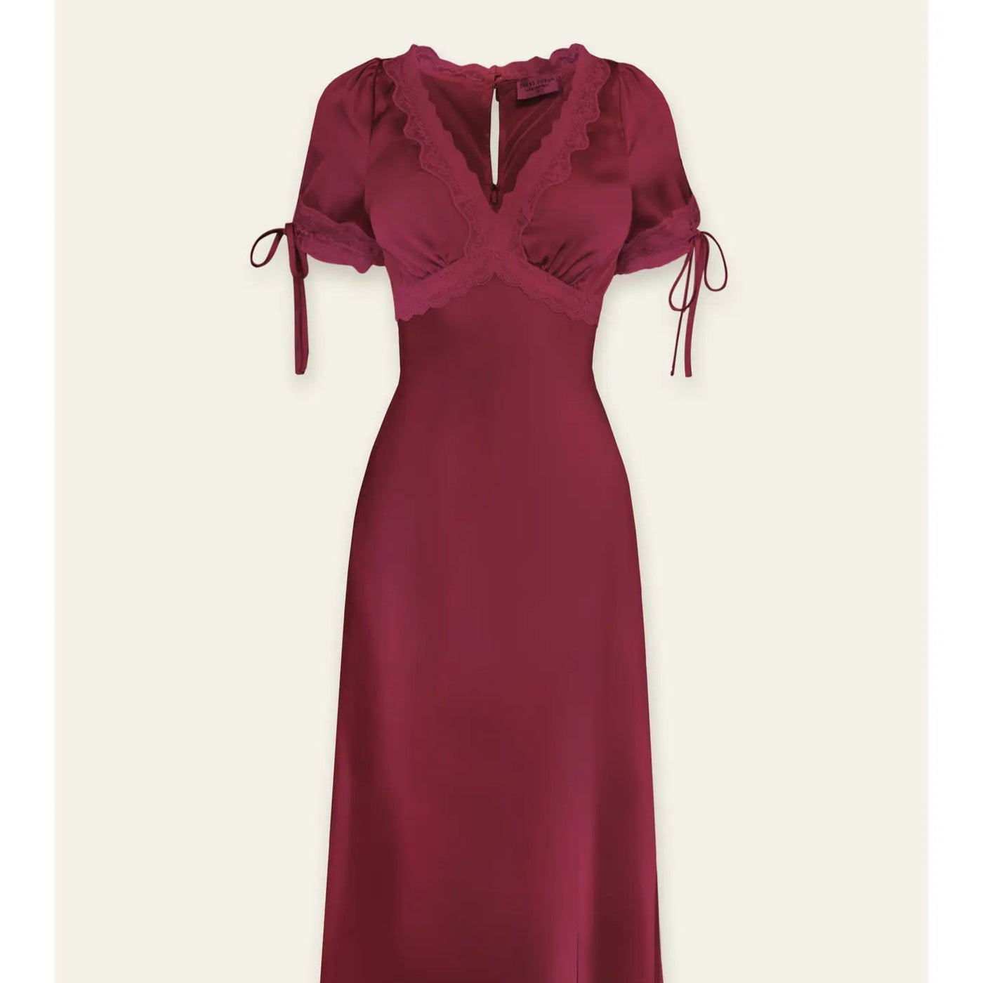 Whimsical Satin Midi Dress Magenta Rose / Medium