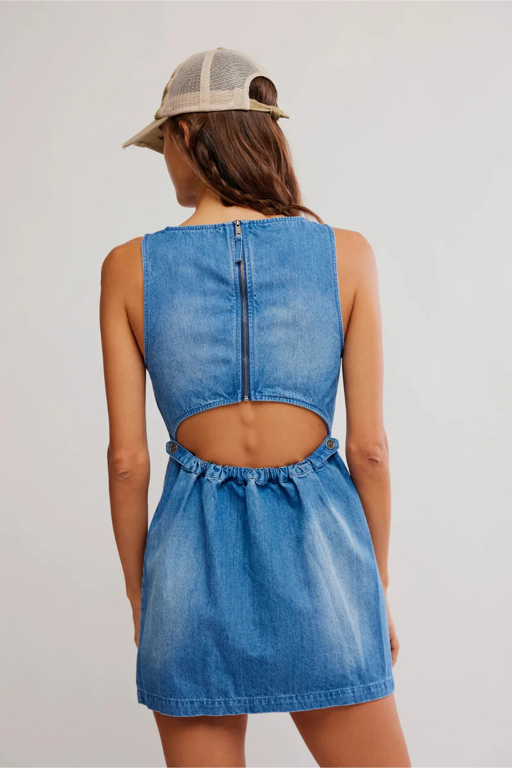 blue dress for baby girl Free People Atlas Denim Mini Dress