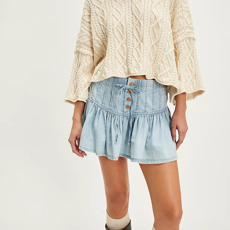 Roselle Denim Mini Skirt – Bella Mia - Main Image