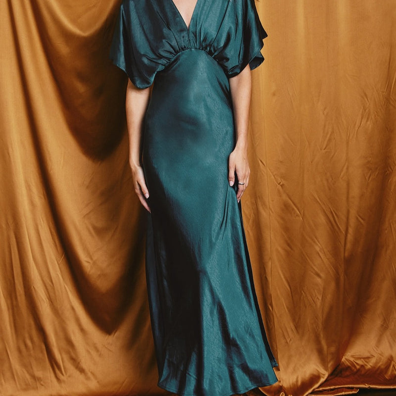 blouson top maxi dress Plus Size - Festi Blouson Sleeve Maxi Dress