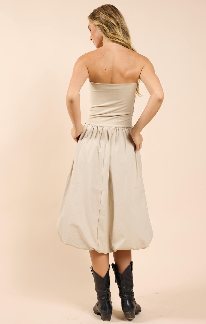 Happier Now Strapless Tube Bubble Dress Bella Mia Happier Now Strapless Tube Bubble Dress Bella Mia