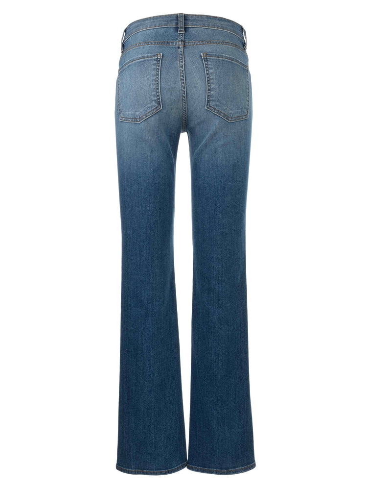 Blue jeans on a white background