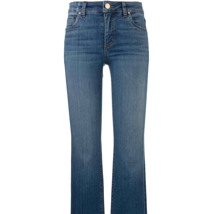 Blue jeans on a white background