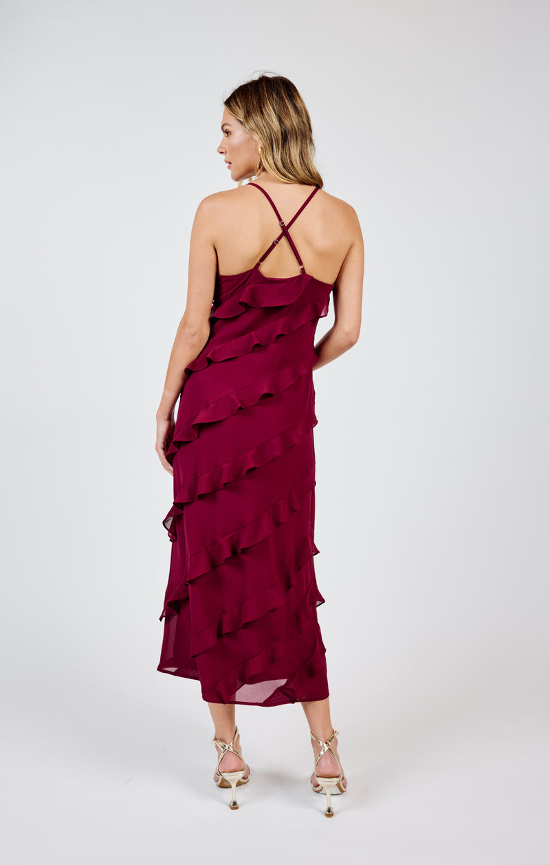 All Invited Ruffle Maxi Dress Bella Mia All Invited Ruffle Maxi Dress Bella Mia