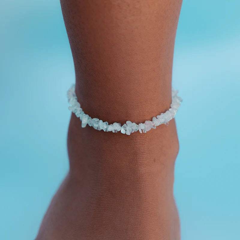 Aquamarine Ocean Conservation Anklet