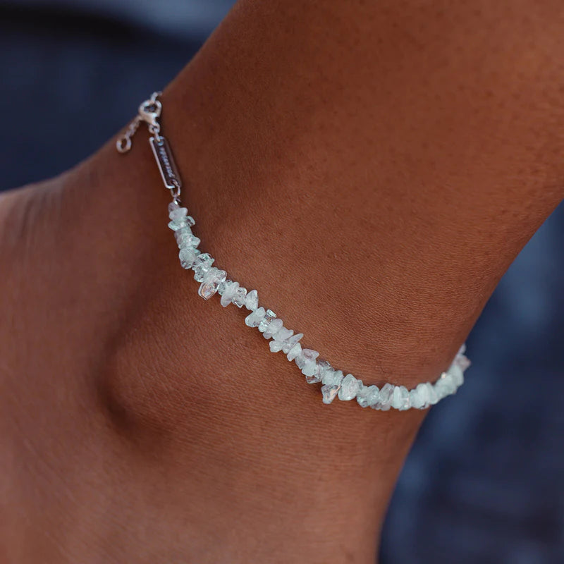 Aquamarine Ocean Conservation Anklet