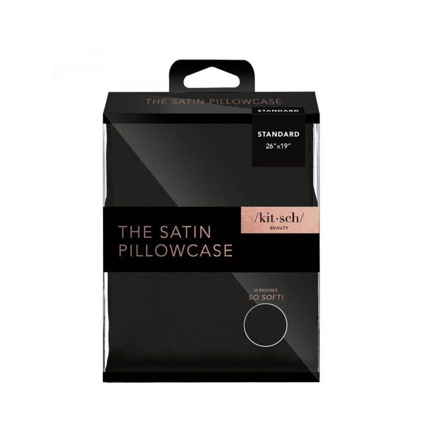 KITSCH Satin Pillowcase- Black