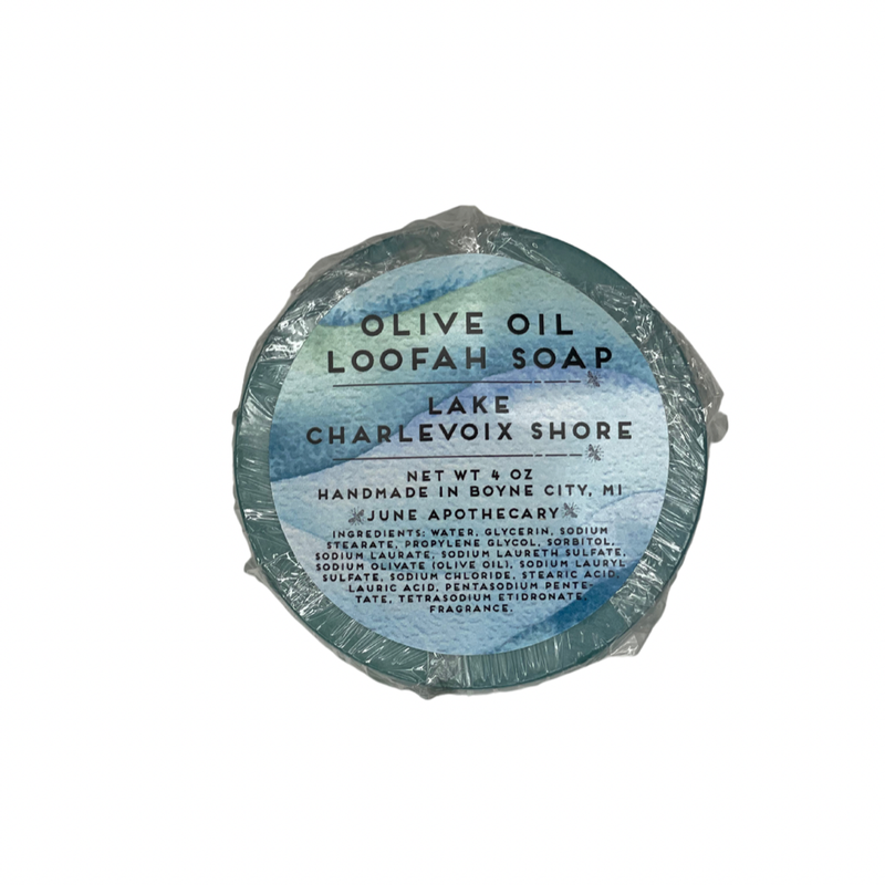 Exfoliating Olive Oil Loofah Soap- "Lake Charlevoix Shore"