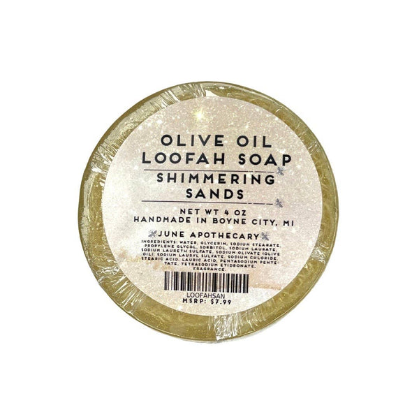 Exfoliating Olive Oil Loofah Soap-"Shimmering Sands"