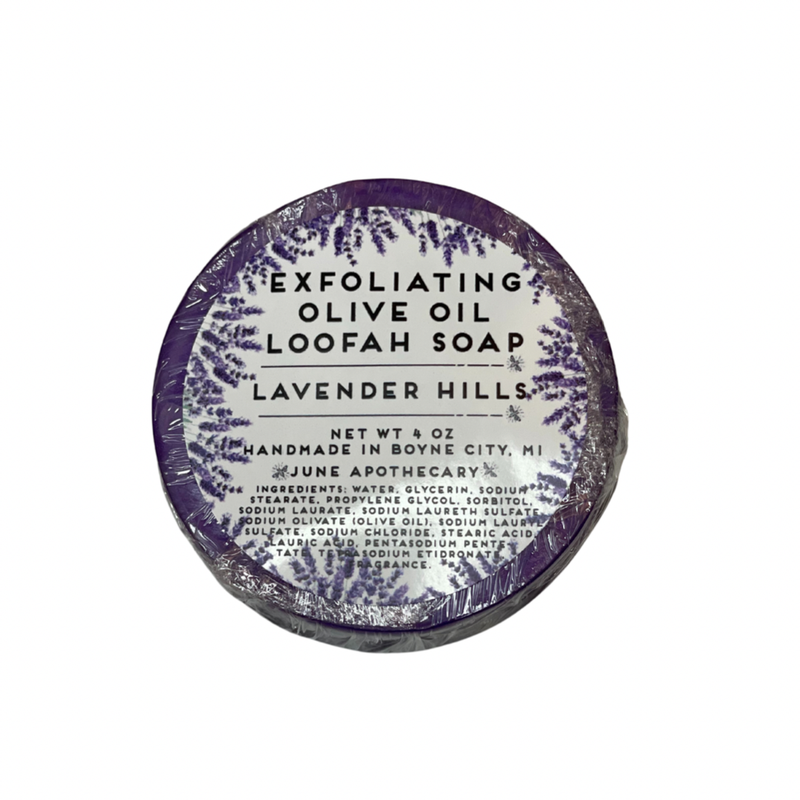 Exfoliating Olive Oil Loofah Soap "Lavender Hills"