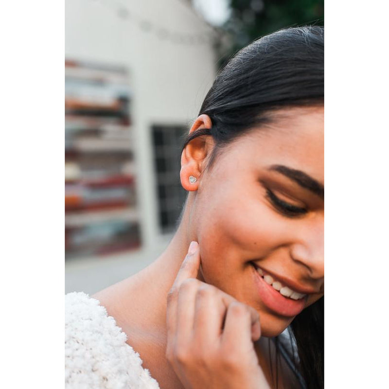 Lucky Feather New Moon Earrings- "Lots of Love"