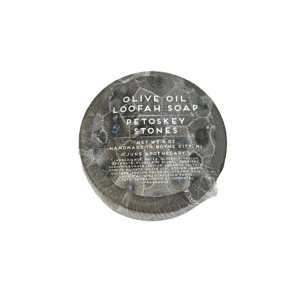 Exfoliating Olive Oil Loofah Soap- "Petoskey Stone"