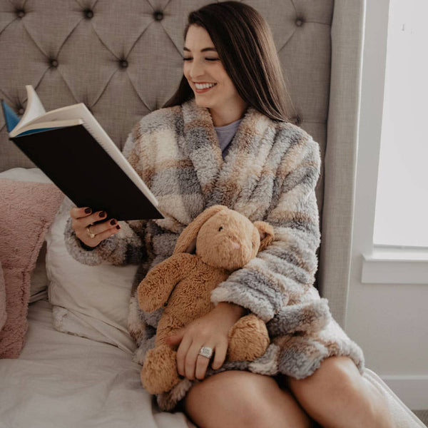 Katydid Blue Plaid Women's Robe