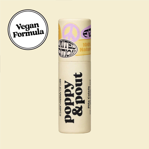 Poppy & Pout - Vegan Lip Balm "Sunny Daze" PINA COLADA