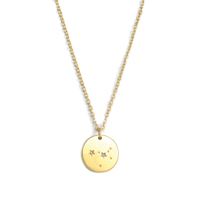 Lucky Feather Zodiac Necklace - Cancer