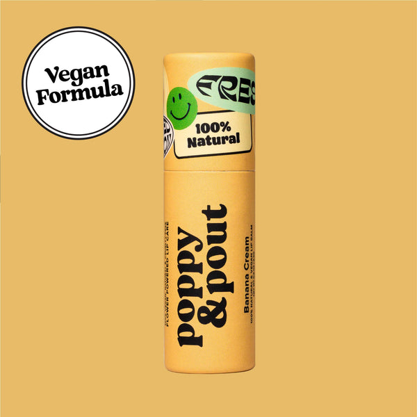 Poppy & Pout -Vegan Lip Balm "Sunny Daze" BANANA CREAM