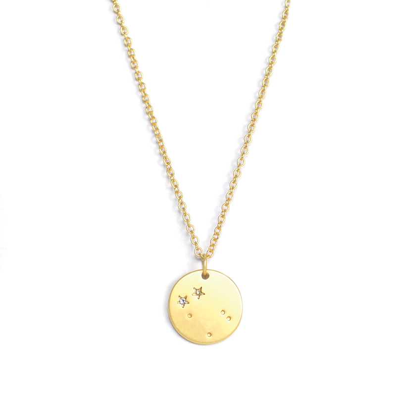 Lucky Feather Zodiac Necklace - Gemini