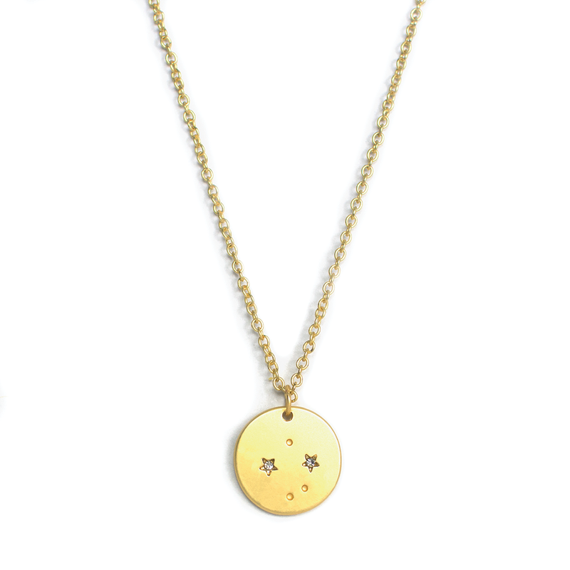 Lucky Feather Zodiac Necklace - Libra