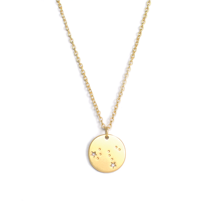 Lucky Feather Zodiac Necklace - Leo